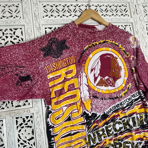 Vtg 90's Super Bowl XXVI Washington Redskins Commanders NFL Football T Shirt - Picture 3 of 8